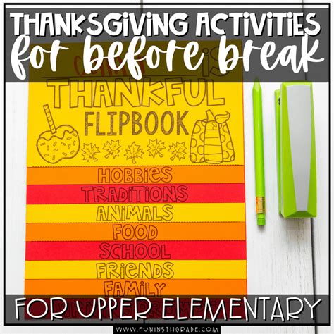 Thanksgiving Themed Activities For Fall Break Week Fun Thanksgiving Activities 5th Grade - Thanksgiving Activities 5th Grade