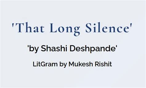 That Long Silence