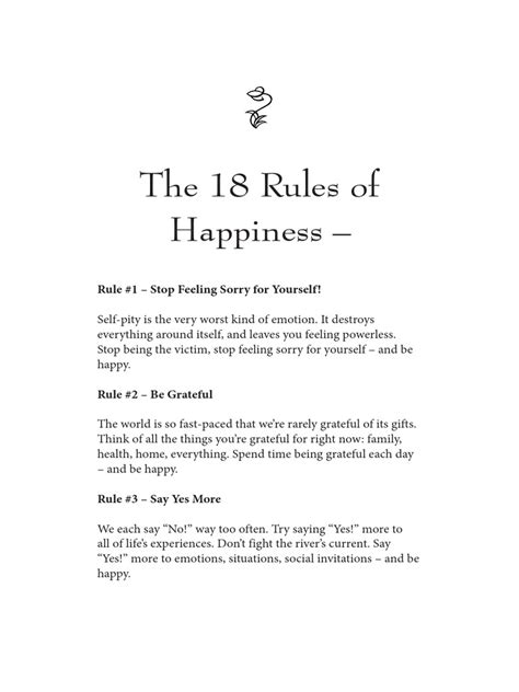 the 18 rules of happiness how to be happy