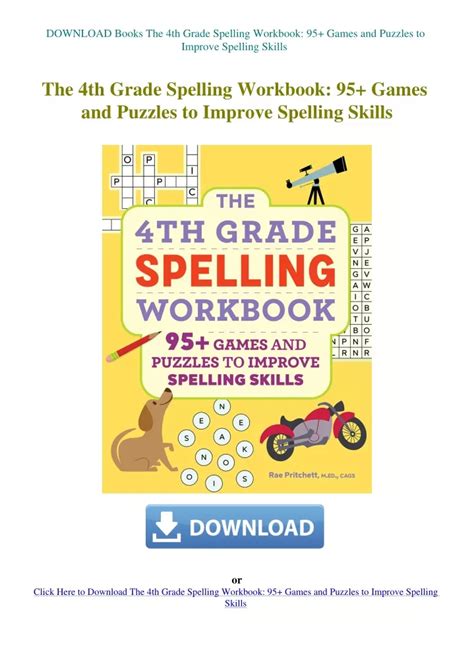 The 4th Grade Spelling Workbook 95 Games And Spelling Book 4th Grade - Spelling Book 4th Grade