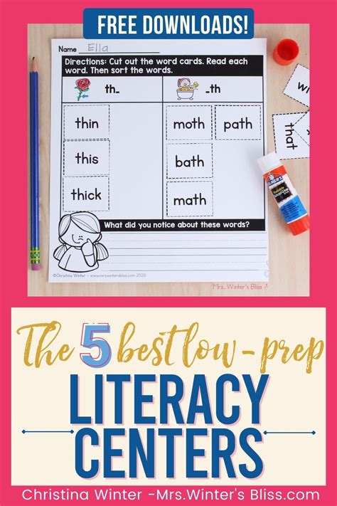 The 5 Best Low Prep Literacy Centers Mrs Literacy Centers For Second Grade - Literacy Centers For Second Grade