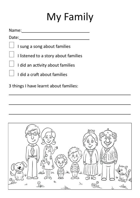 The 5 Best Worksheets For Family Preschool Theme Preschool Family Tree Worksheet - Preschool Family Tree Worksheet