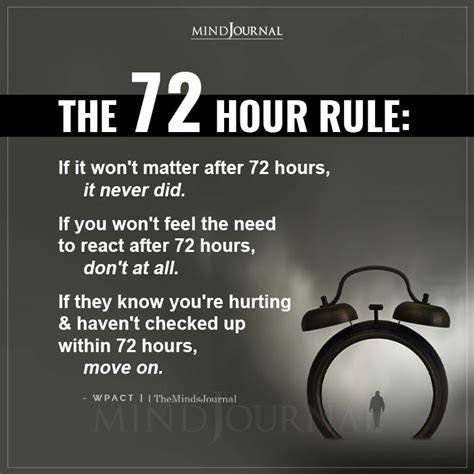 the 72 hour rule dating
