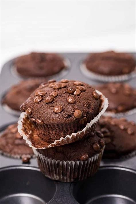 the BEST Keto Double Chocolate Muffins -Moist and Fudgy