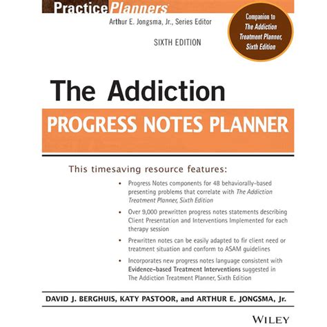 The Addiction Progress Notes Planner Practiceplanners