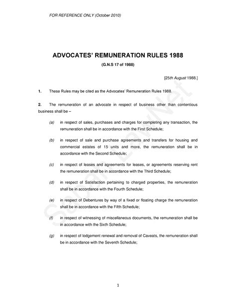 the advocates remuneration rules 1988