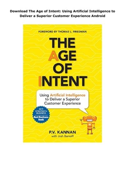 The Age Of Intent Using Artificial Intelligence T