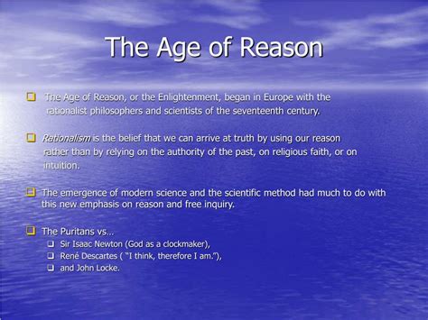 The Age Of Reason