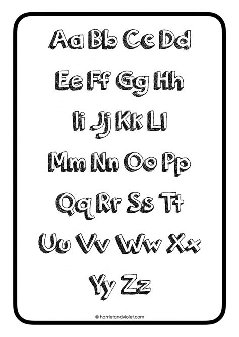 the alphabet is drawn with black ink and has been placed on top of each