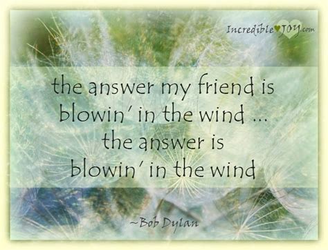 The Answer My Friend Is Blowin In The Wind