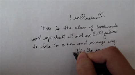 The Art Of Writing Backwards A Novelist S Backwards Writing - Backwards Writing