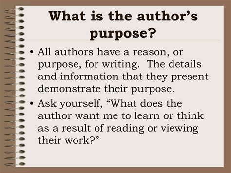The Authoru0027s Purpose For Writing 1 3 Interpreting Author S Purpose In Writing - Author's Purpose In Writing