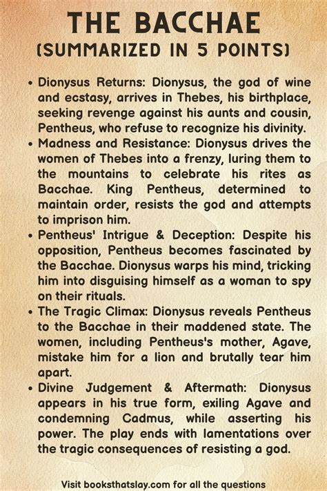 The Bacchae Play Summary