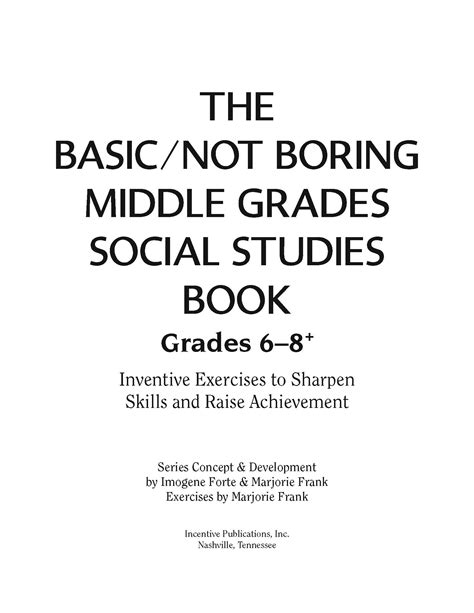 The Basic Not Boring Middle Grades Language Arts Book Answers