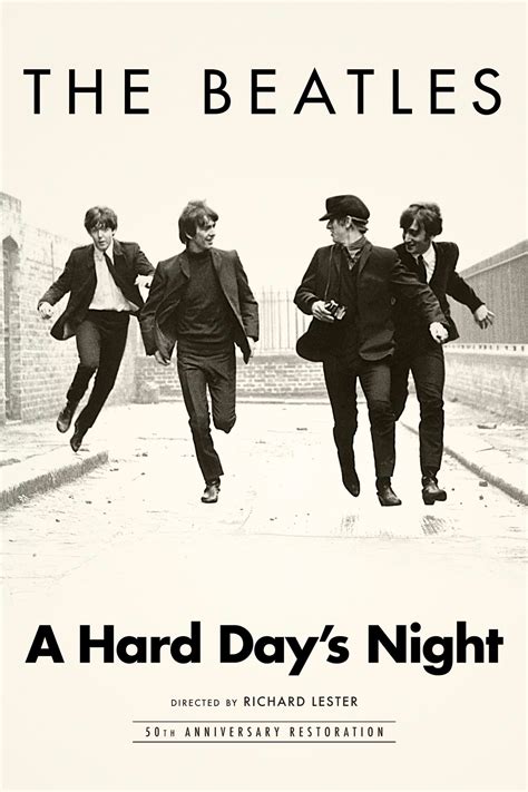 The Beatles A Hard Days Night Movie Poster From A