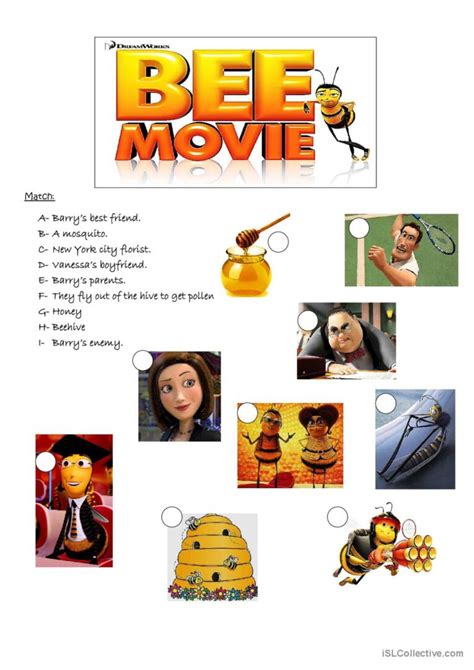 The Bee Movie Worksheet 5 0 42 A1 Bee Movie Worksheet - Bee Movie Worksheet