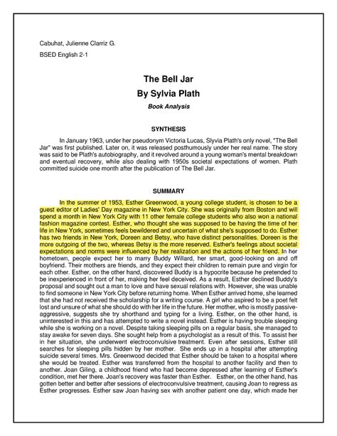The Bell Jar Excerpt