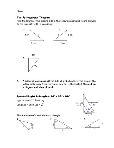 The Best Pythagorean Theorem Worksheets To Help Your Pythagorean Theorem Activity Worksheet - Pythagorean Theorem Activity Worksheet