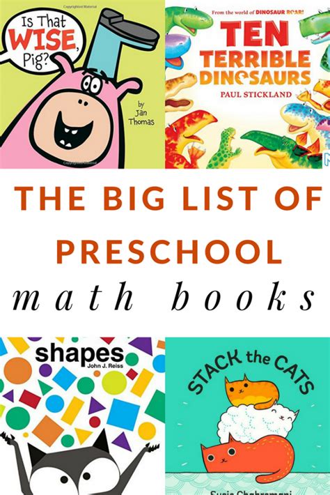 The Big List Of Preschool Math Books Growing Preschool Math Books - Preschool Math Books
