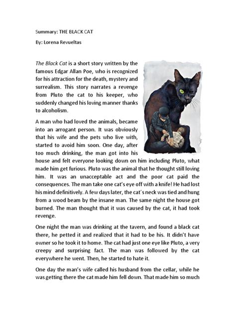 The Black Cat Short Stories Fiction Questions For The Black Cat Questions Worksheet Answers - The Black Cat Questions Worksheet Answers