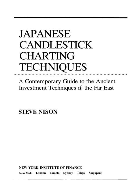 The Candlestick Course Pdf