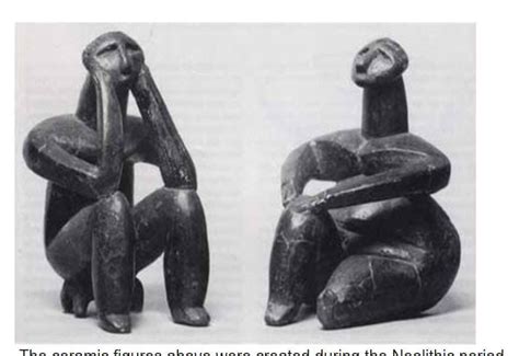 The Ceramic Figures Above Were Created During The Neolithic Period