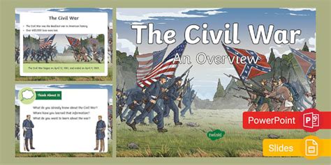 The Civil War An Overview Powerpoint Amp Google Civil War 4th Grade - Civil War 4th Grade
