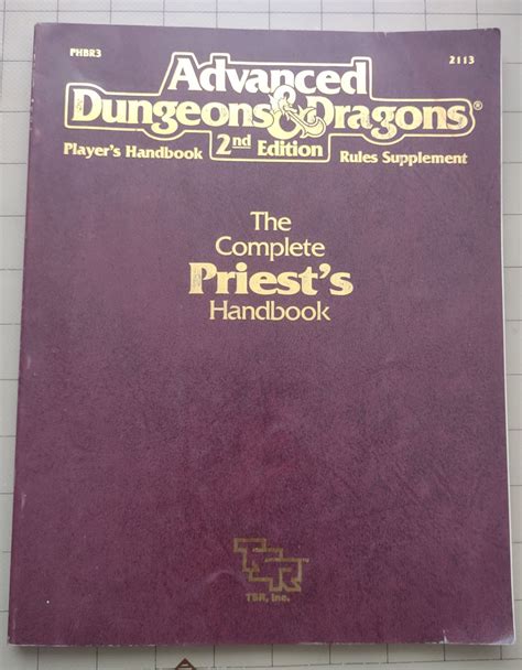 The Complete Priests Handbook Second Edition Advanced Dungeons Dragons Players Handbook Rules Supplement 2113