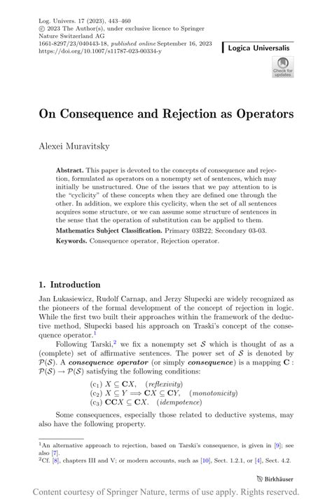 The Consequence Of Rejection