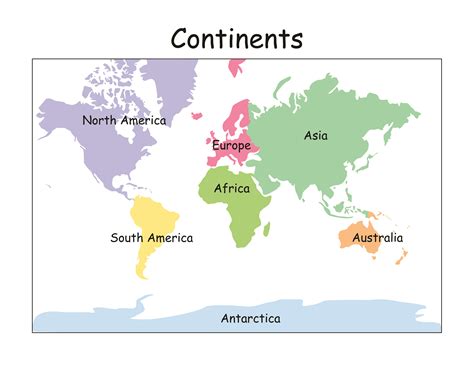 The Continents Labeled Activity For Kids Twinkl Usa Continents 2nd Grade Worksheet - Continents 2nd Grade Worksheet