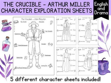 The Crucible Character Exploration Worksheets English And Drama The Crucible Movie Worksheet - The Crucible Movie Worksheet