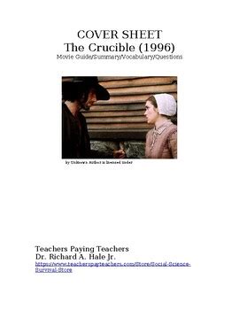 The Crucible Movie Teaching Resources Tpt The Crucible Movie Worksheet - The Crucible Movie Worksheet