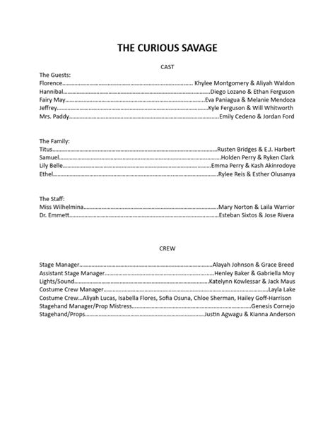 The Curious Savage Script