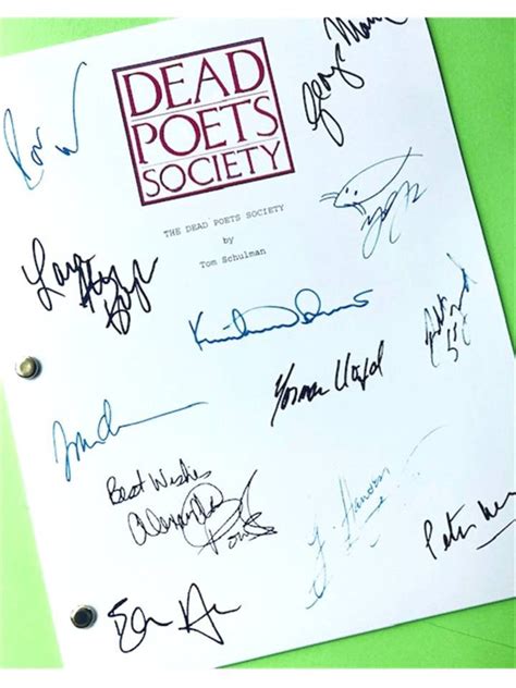 The Dead Poets Society Script