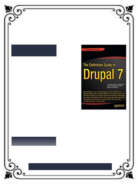 The Definitive Guide To Drupal 7 Definitive Guide Apress