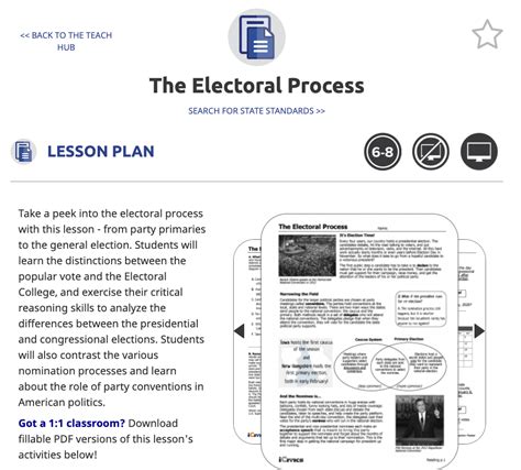 The Electoral Process Lesson Plan Icivics The Electoral Process Worksheet - The Electoral Process Worksheet