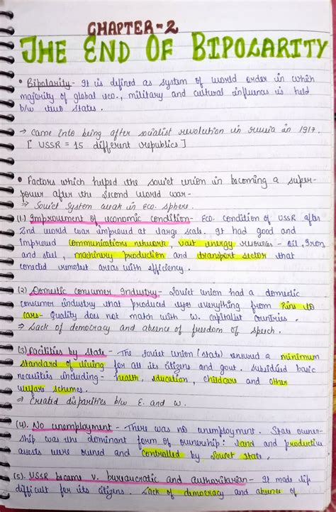 The End Of Bipolarity Notes