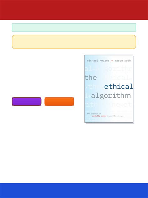 the ethical algorithm the science of socially awar