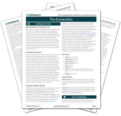 The Eumenides Summary Sparknotes