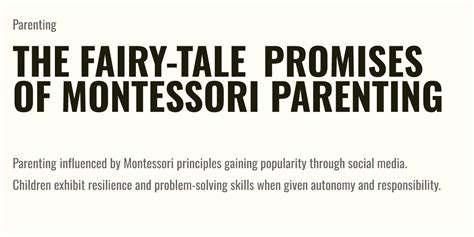 The Fairy Tale Promises Of Montessori Parenting The Montessori Science Activities - Montessori Science Activities