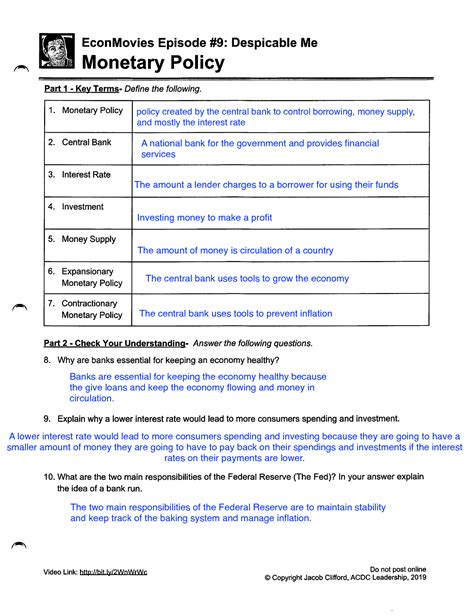 The Fed Today Worksheet Answers The Fed Today Worksheet - The Fed Today Worksheet