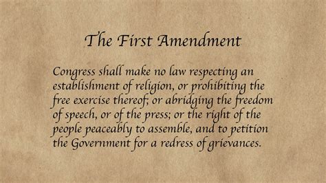 The First Amendment