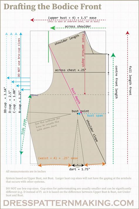 the front and back view of a vest pattern, with measurements to fit it in