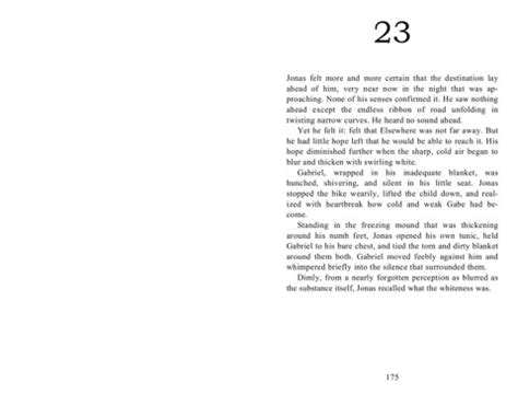 The Giver Chapter 23