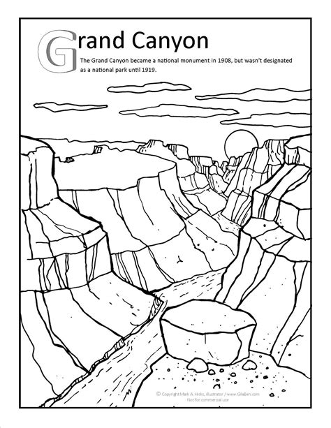 The Grand Canyon National Park Coloring Pages Usa Grand Canyon Coloring Page - Grand Canyon Coloring Page