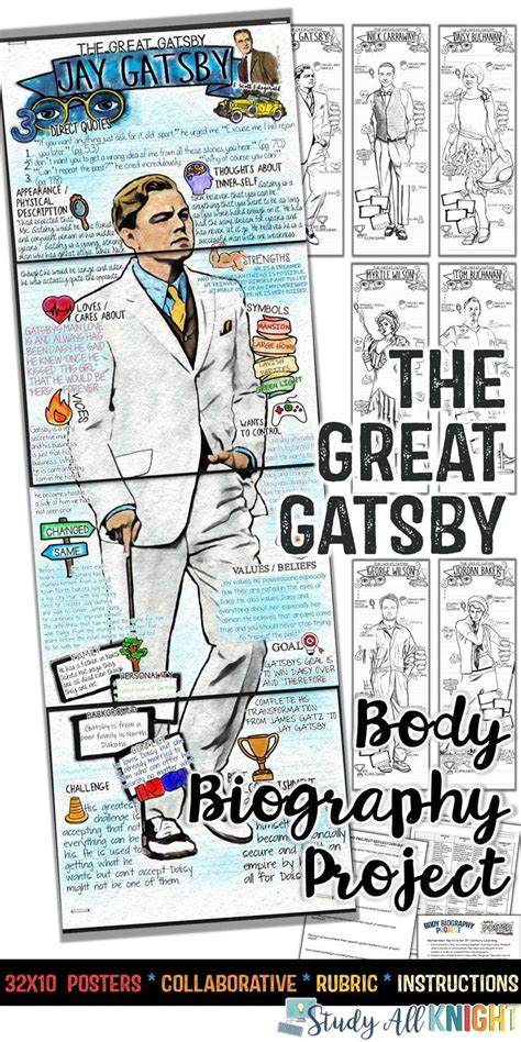 the great gatsby body biography template