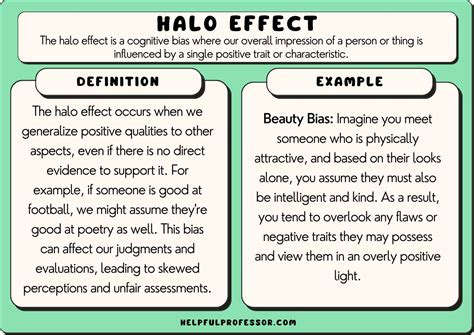 the halo effect examples dating