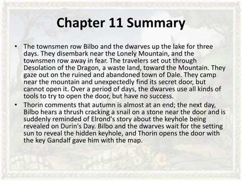 The Hobbit Chapter 11 Summary