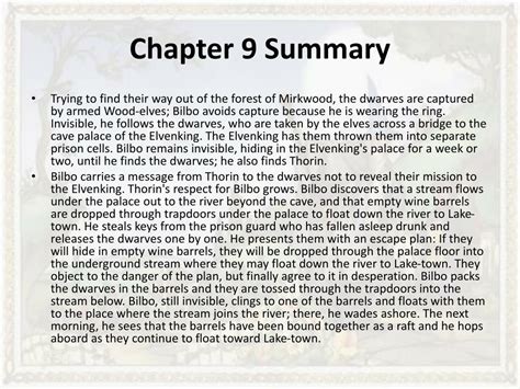 The Hobbit Chapter 9 Summary
