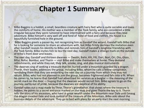 The Hobbit First Chapter Summary